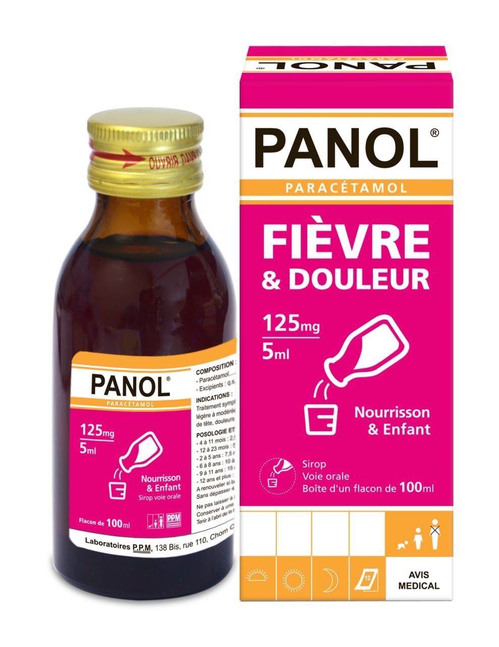 Panol® 125mg/5ml SP PPM (100ml/Bottle) - បាយមេដ ខេមបូឌា - Buymed ...