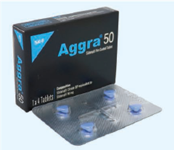 AGGRA 50mg Tablet SKF (4's) - បាយមេដ ខេមបូឌា - Buymed Cambodia ...