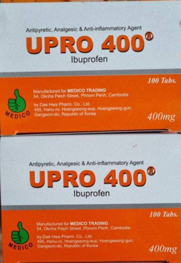 Upro 400mg Ibu Tabs Medico (Box/100 Tabs) - បាយមេដ ខេមបូឌា - Buymed ...
