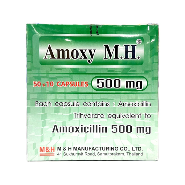 Amoxy (Green-Blue) 500mg M&H (Box/500s) - Buymed Thailand - ซื้อยาที่ ...