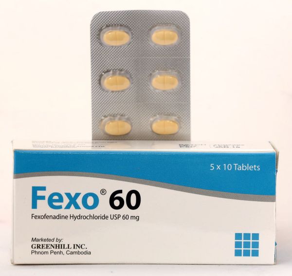 Fexo 60mg Tab Square (B/5x10 Tabs) - បាយមេដ ខេមបូឌា - Buymed Cambodia ...