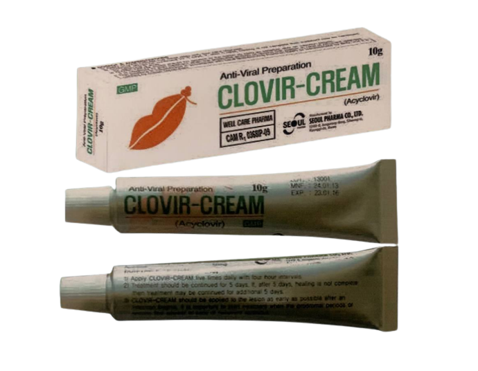 Clovir cream acyclovir 50mg seoul pharma (tube/10gr)... - បាយមេដ ...
