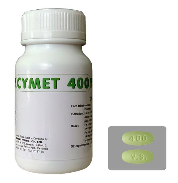 Cymet cimetidine 400mg utopian (B/100 Tabs) - បាយមេដ ខេមបូឌា - Buymed ...