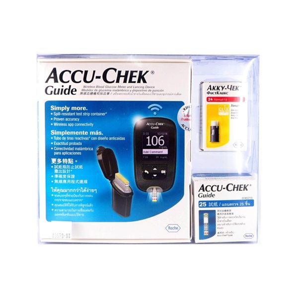 Accu-Chek Guide set (พร้อมเข็ม+แถบตรวจ) ROCHE (Pack/1s) - Buymed ...