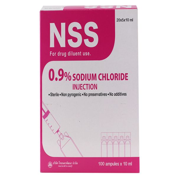 NSS 0.9% sodium chloride injection TH NAKORN (Box/100s/10ml) - Buymed ...
