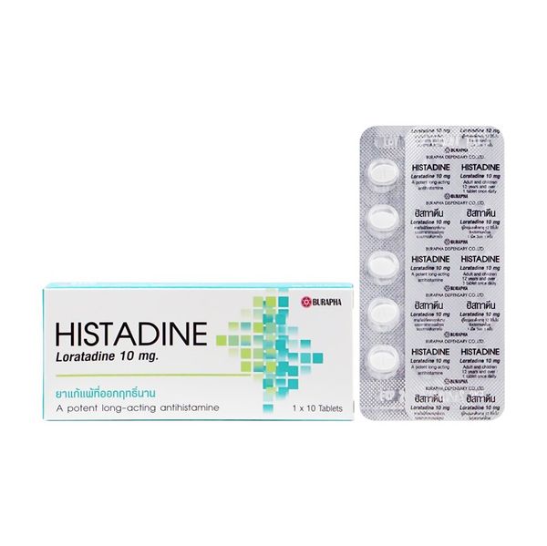 Histadine 10mg BURAPHA (Box/10s) - Buymed Thailand - ซื้อยาที่บายเมดถูกกว่า