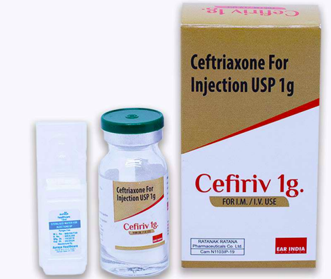 Cefiriv cefriaxone 1gr ear india (box/1vial) - បាយមេដ ខេមបូឌា - Buymed ...