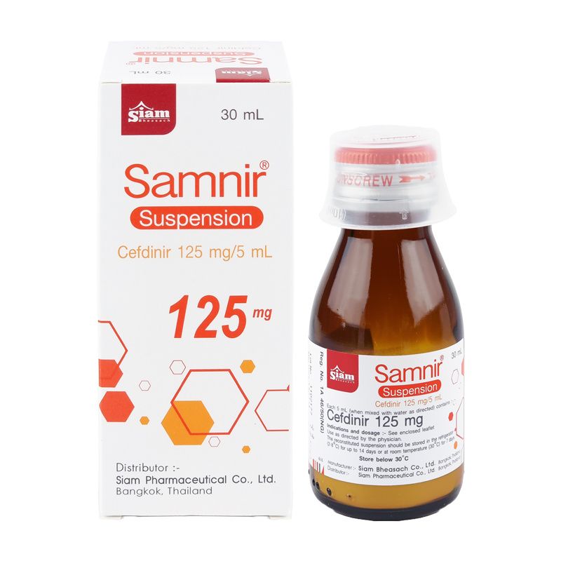 Samnir suspension 125mg/5ml กลิ่นผลไม้ SIAM (Bottle/30ml) - Buymed ...