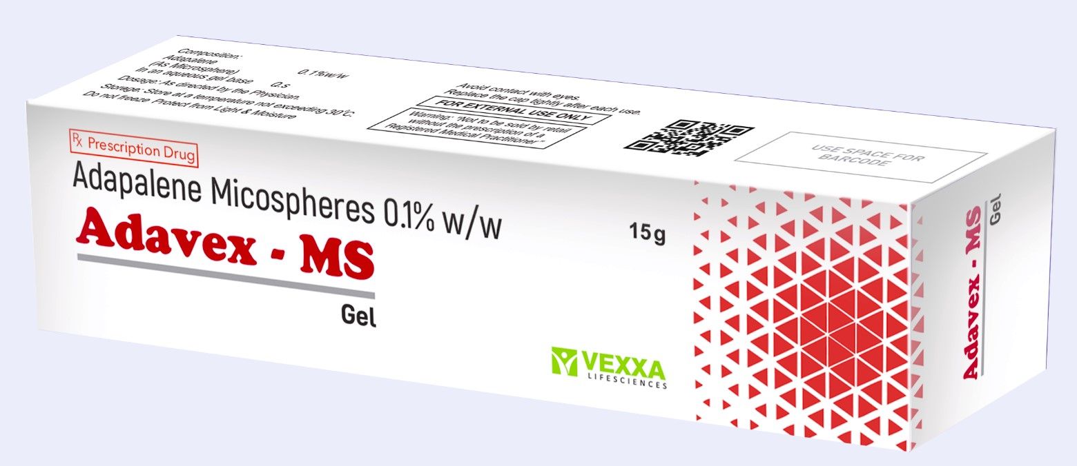 Adavex-MS gel adapalene microspheres 0.1% w/w vexxa (tube/15gr ...