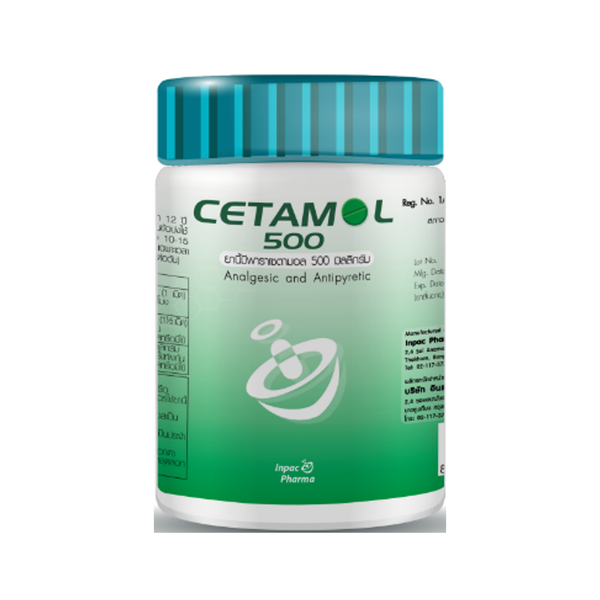 Cetamol 500mg (green) INPAC (Bottle/100s) - Buymed Thailand - ซื้อยาที่ ...