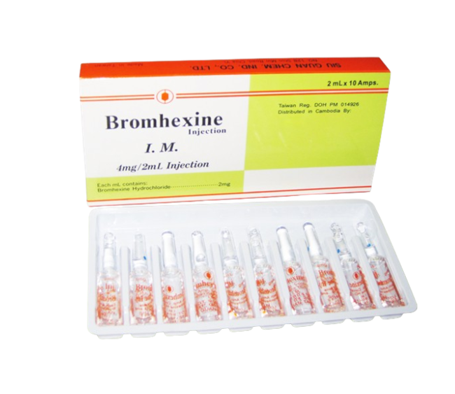 Bromhexine 4mg/2ml injection ephac (box/10amp/2ml) - បាយមេដ ខេមបូឌា ...