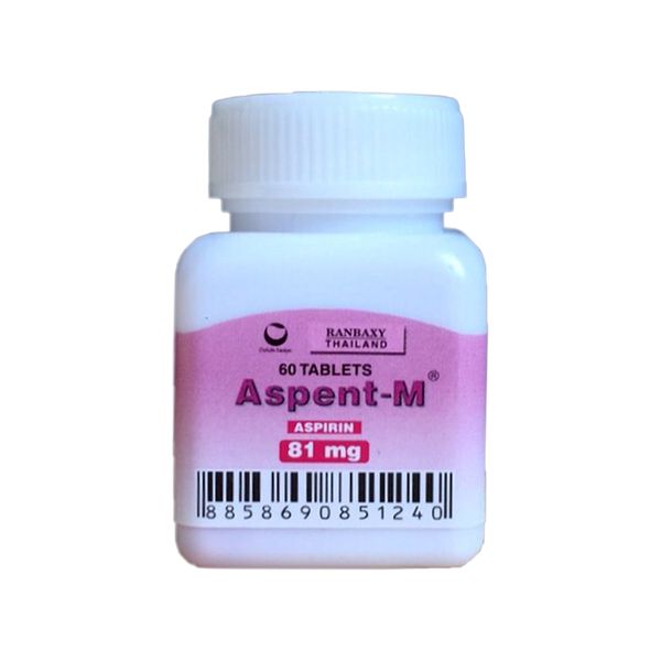 (ข.ย.10) Aspent-M 81mg RANBAXY (Bottle/60s) - Buymed Thailand - ซื้อยา ...