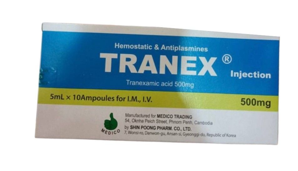Tranex tranexamic 500mg medico (box/10amp/5ml) - បាយមេដ ខេមបូឌា ...