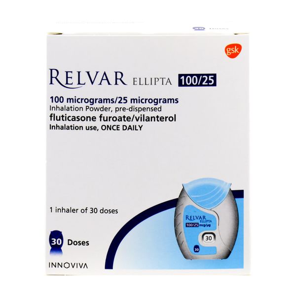 Relvar Ellipta 100/25mcg GSK (Box/1s) - Buymed Thailand - ซื้อยาที่บาย ...