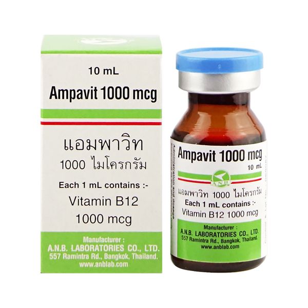 Ampavit injection 1000mcg A.N.B. (Vial/10ml) - Buymed Thailand - ซื้อยา ...