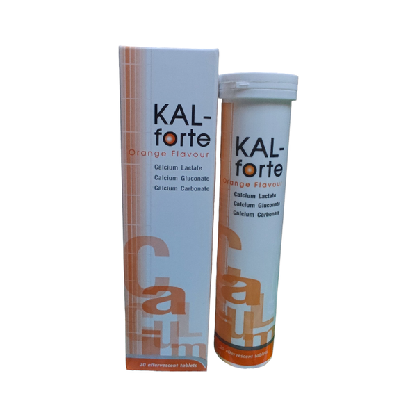 KAL-forte Calcium Orange Flavour เม็ดฟู่ B.L.HUA (Tube/20s) - Buymed ...