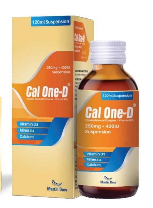 Cal one-D suspension 250mg/400IU martin dow (bot/120ml) - បាយមេដ ...