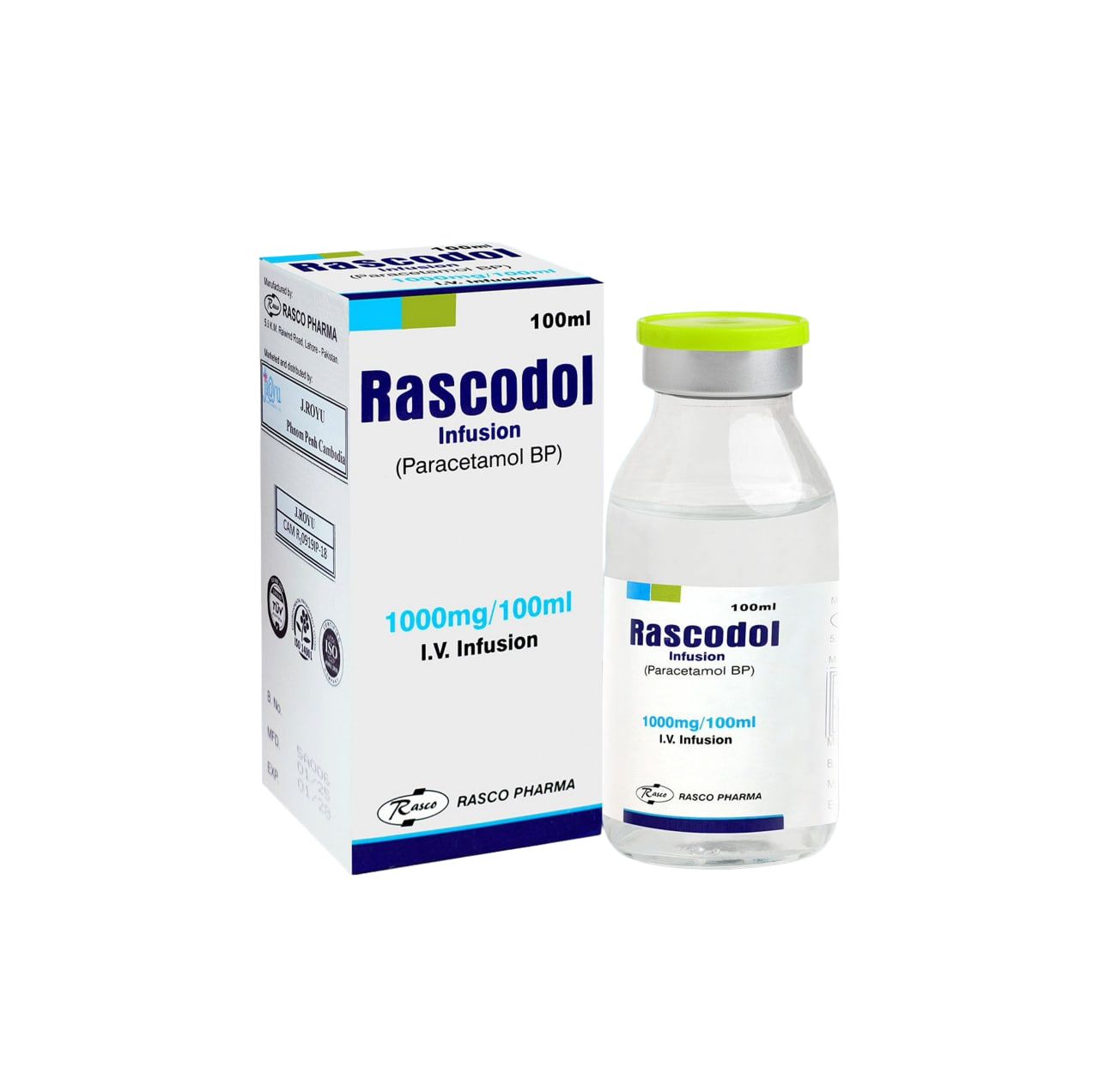Rascodol paracetamol 1g rasco pharma (bot/100ml) - បាយមេដ ខេមបូឌា ...