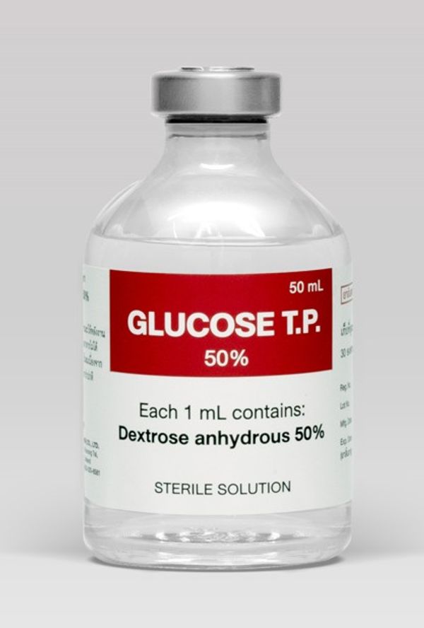 Glucose 50% Injection 50ml T.P. DRUG (Vial/50ml) - Buymed Thailand ...
