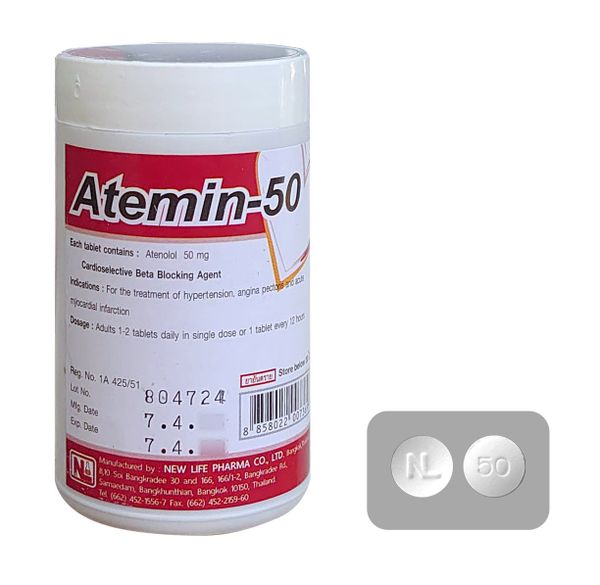 Atemin atenolol 50mg new life (bot/100tab) - បាយមេដ ខេមបូឌា - Buymed ...