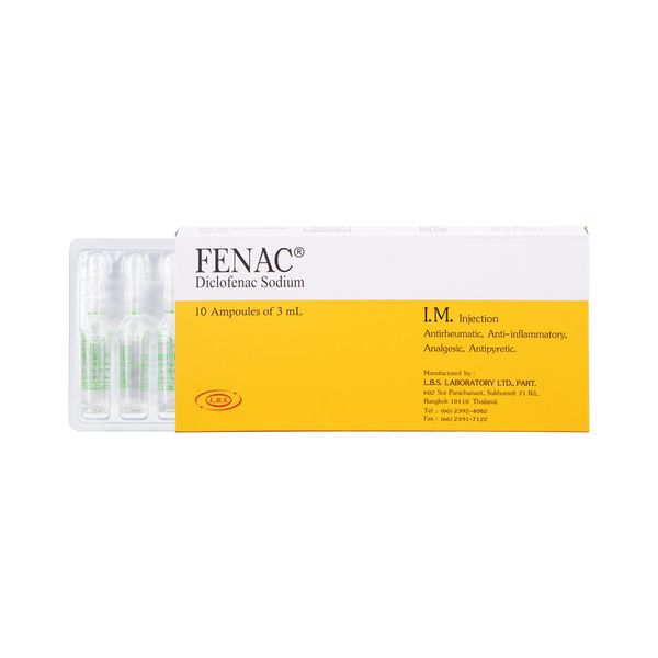 Fenac 75mg (25mg/1ml) injection LBS (Box/10s/3ml) - Buymed Thailand ...