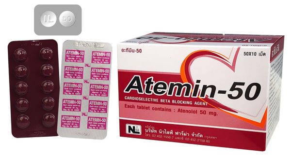 Atemin atenolo 50mg new life (box/500tab) - បាយមេដ ខេមបូឌា - Buymed ...