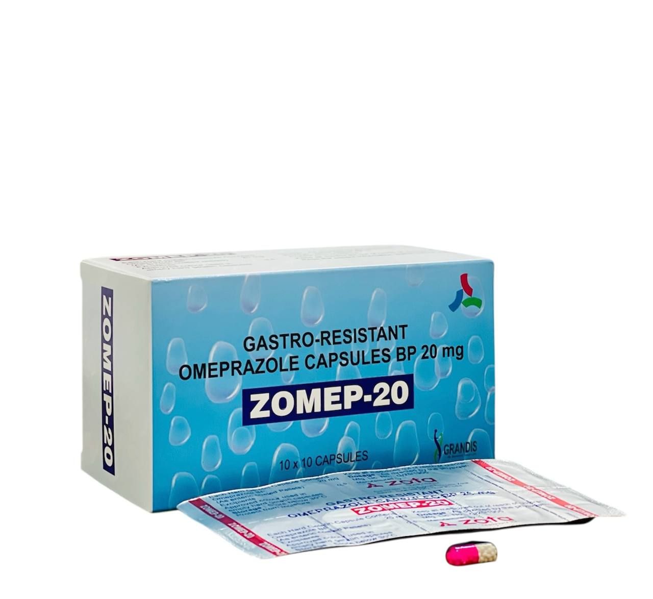 ZOMEP 20 (Gastro Resistant Omeprazole 20mg, 100 Caps, India) - បាយមេដ ...