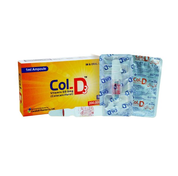 COL-D colecalciferol 5mg indus pharma (box/1amp) - បាយមេដ ខេមបូឌា ...