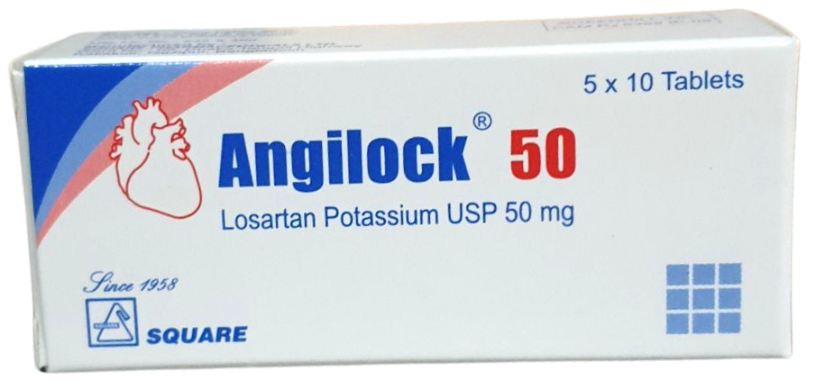 Angilock 50mg Square (B/5x10 Tablets) - បាយមេដ ខេមបូឌា - Buymed ...