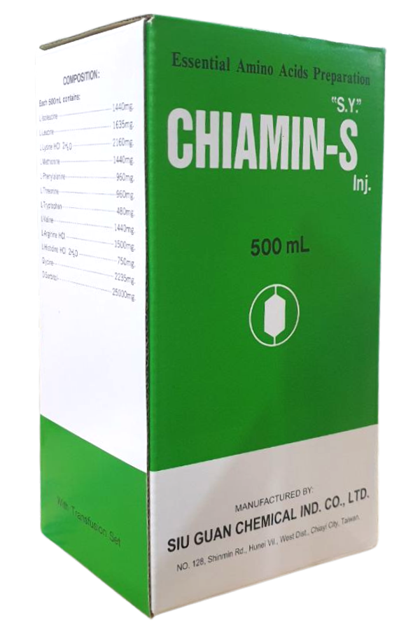 Chiamin-S Inj 500ml Sui Guan (B/500ml) - បាយមេដ ខេមបូឌា - Buymed ...