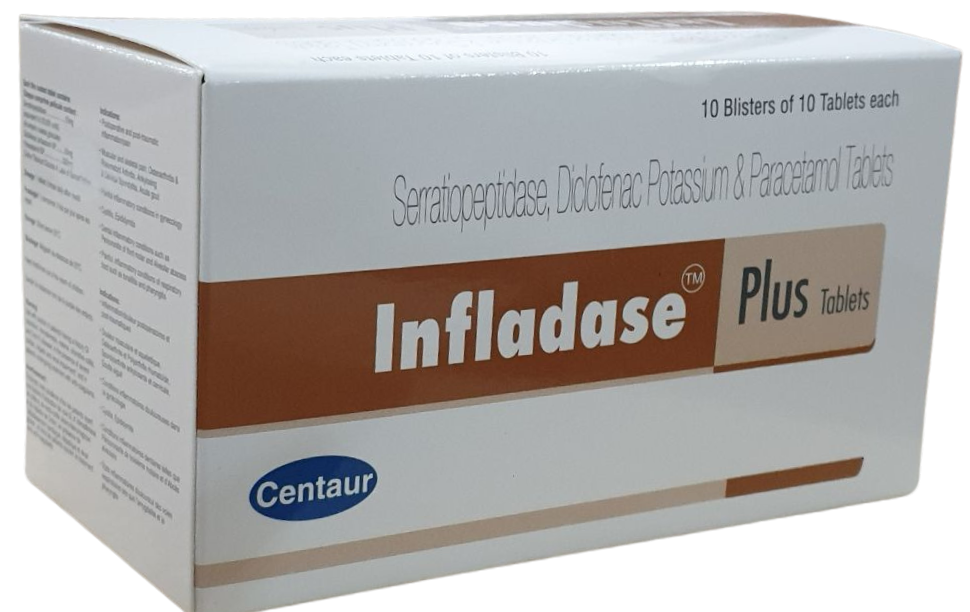 Infladase plus centaur (box/100tablets) - បាយមេដ ខេមបូឌា - Buymed ...