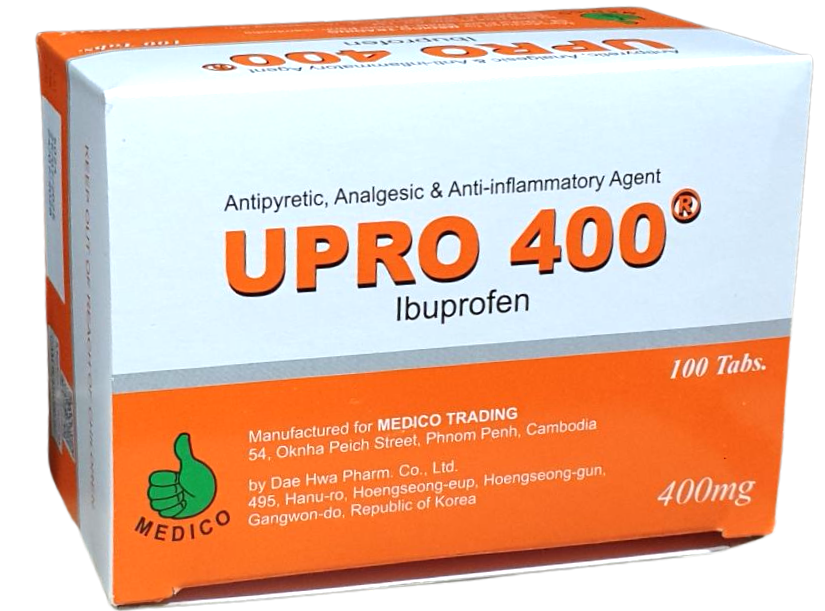 Upro 400mg Ibu Tabs Medico (Box/100 Tabs) - បាយមេដ ខេមបូឌា - Buymed ...