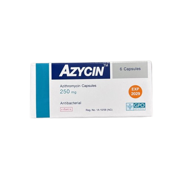 Azycin 250mg GPO (Box/6s) - Buymed Thailand - ซื้อยาที่บายเมดถูกกว่า