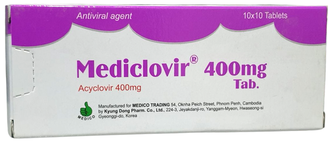 Mediclovir 400mg Tablets MEDICO (B/10x10 Tabs) - បាយមេដ ខេមបូឌា ...