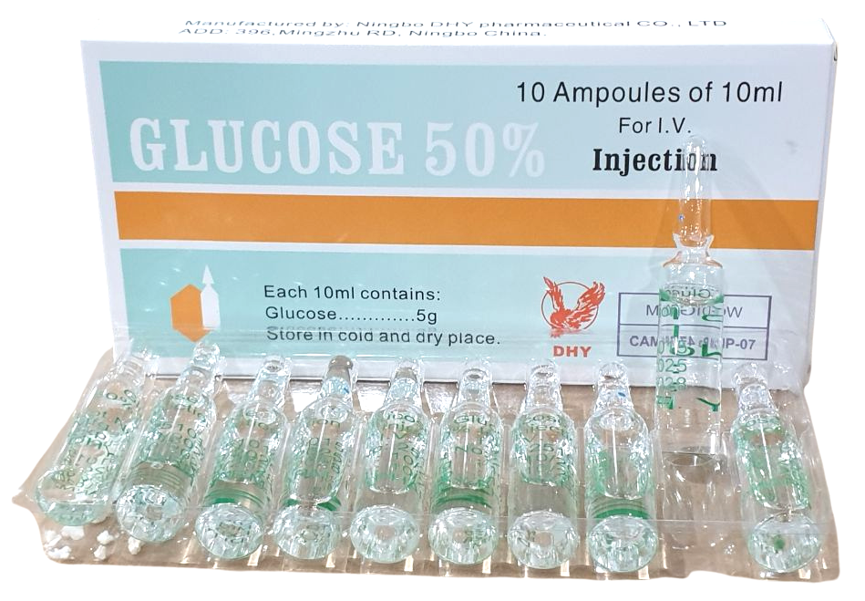 Glucose 50% injection dhy (box/10amp/10ml) - បាយមេដ ខេមបូឌា - Buymed ...