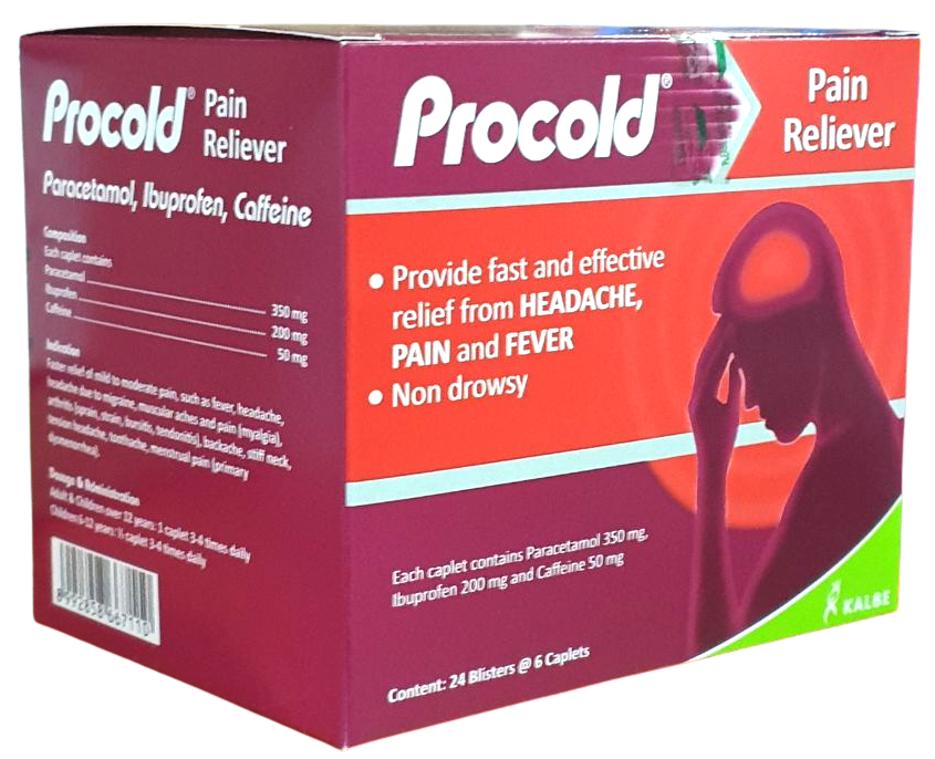 Procold Pain Reliever Kalbe (6Capx24Blister/Box) - បាយមេដ ខេមបូឌា ...
