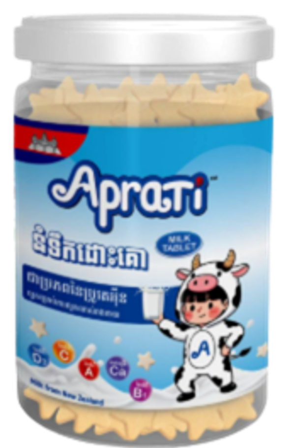 Aprati Mlik Flavor Tablets Aprati foods (Bottle/90g) - បាយមេដ ខេមបូឌា ...