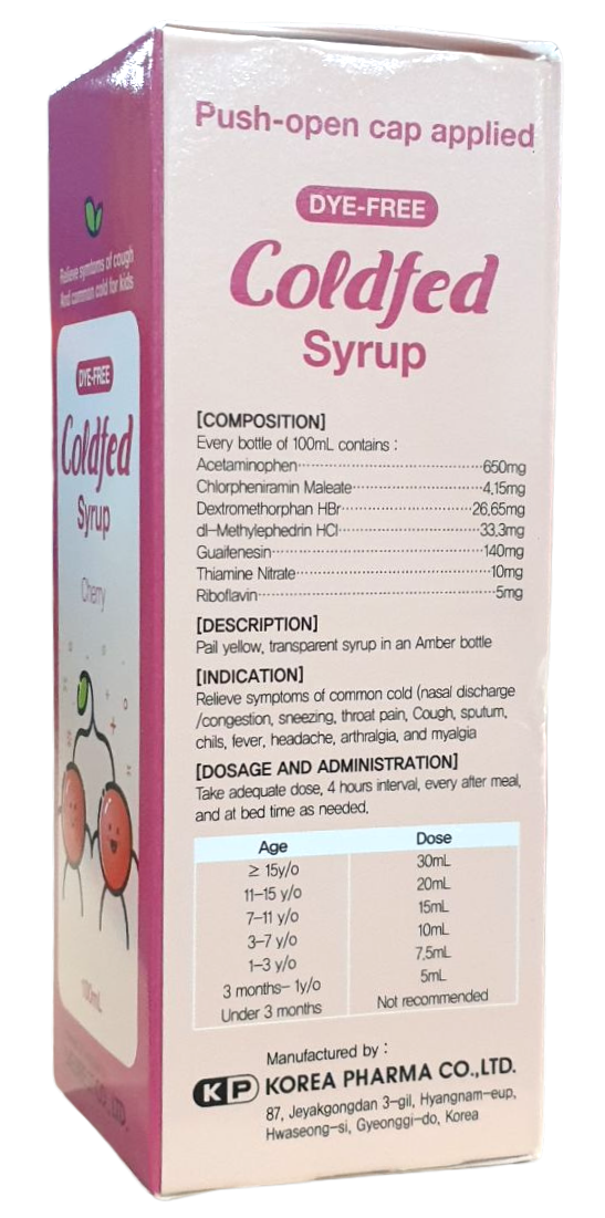 Coldfed Syrup Cherry Nexpharm (Bottle/100ml) - បាយមេដ ខេមបូឌា - Buymed ...