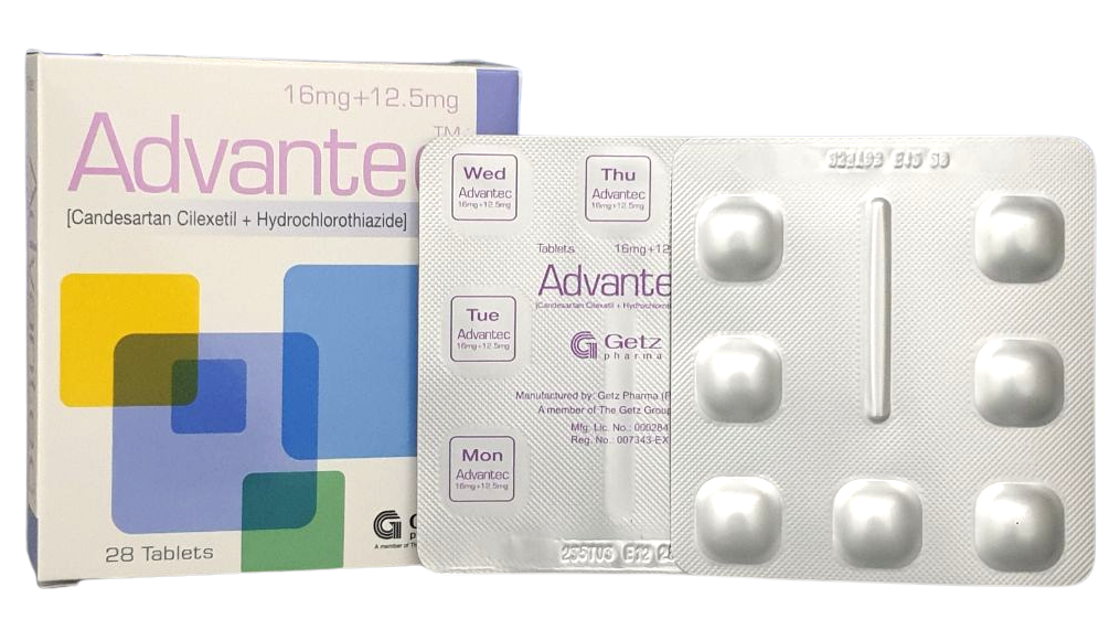 Advantec 16mg+12.5mg Getz (B/28 Tabs) - បាយមេដ ខេមបូឌា - Buymed ...