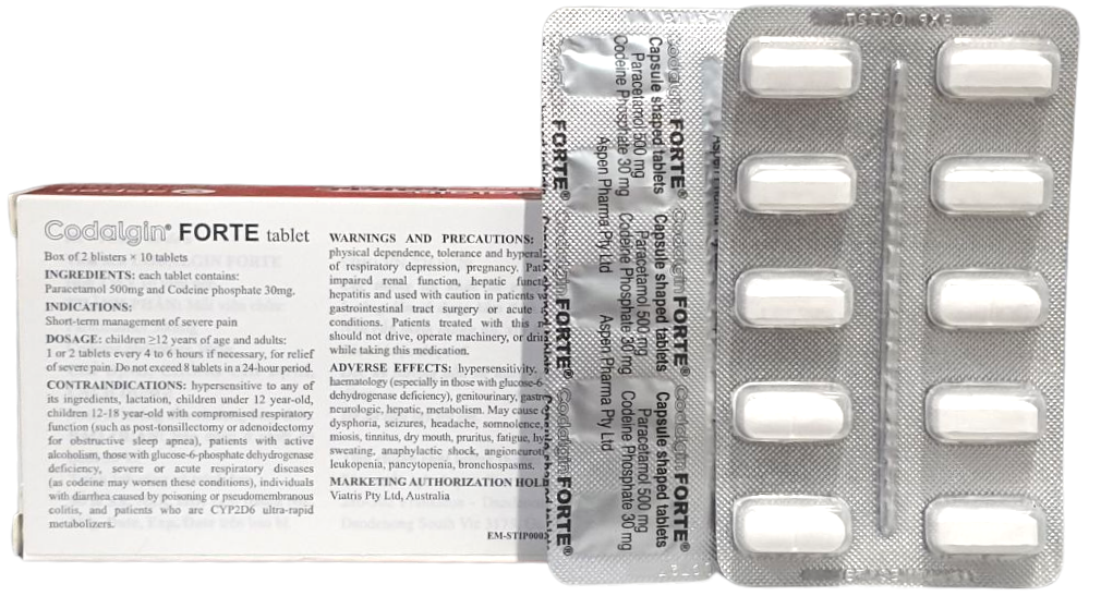 Codalgin Forte Mylan (10cap x2/Box) - បាយមេដ ខេមបូឌា - Buymed Cambodia ...